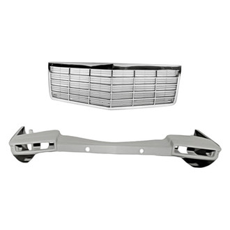 Replacement - 2-Piece (Front Bumper Cover, Grille) (Standard Line)