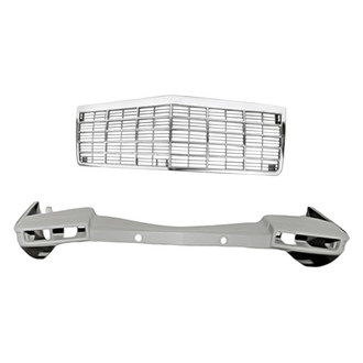 Replacement - 2-Piece (Front Bumper Cover, Grille) (Standard Line)