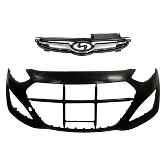 Replacement - 2-Piece (Front Bumper Cover, Grille) (Standard Line)