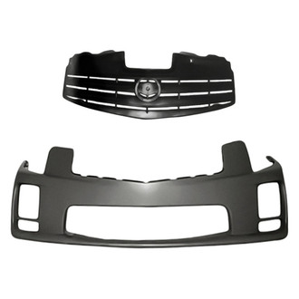 Replacement - 2-Piece (Front Bumper Cover, Grille) (Standard Line)