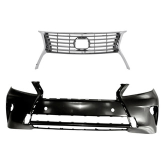 Replacement - 2-Piece (Front Bumper Cover, Grille) (CAPA Certified)