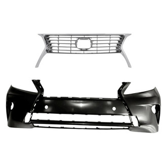 Replacement - 2-Piece (Front Bumper Cover, Grille) (CAPA Certified)