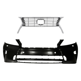 Replacement - 2-Piece (Front Bumper Cover, Grille) (CAPA Certified)