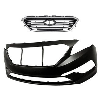 Replacement - 2-Piece (Front Bumper Cover, Grille) (Standard Line)