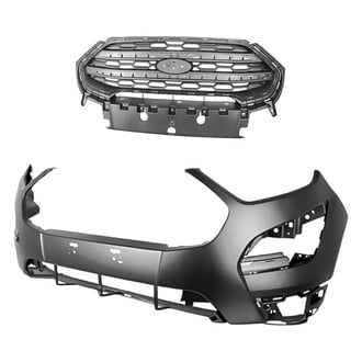 Replacement - 2-Piece (Front Bumper Cover, Grille) (CAPA Certified)