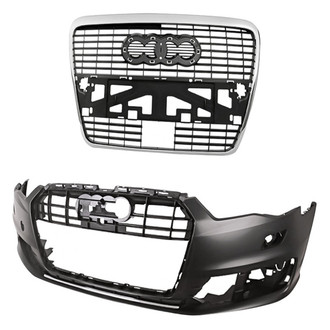 Replacement - 2-Piece (Front Bumper Cover, Grille) (Standard Line)