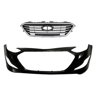 Replacement - 2-Piece (Front Bumper Cover, Grille) (Standard Line)