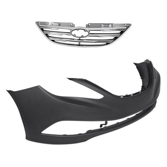 Replacement - 2-Piece (Front Bumper Cover, Grille) (Standard Line)
