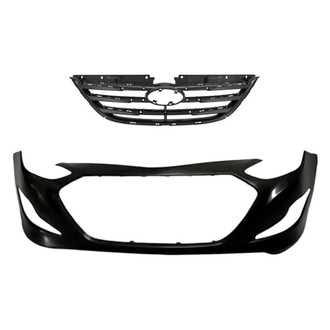 Replacement - 2-Piece (Front Bumper Cover, Grille) (Standard Line)