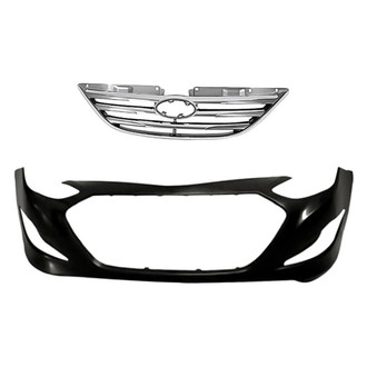 Replacement - 2-Piece (Front Bumper Cover, Grille) (Standard Line)