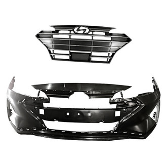 Replacement - 2-Piece (Front Bumper Cover, Grille) (CAPA Certified)