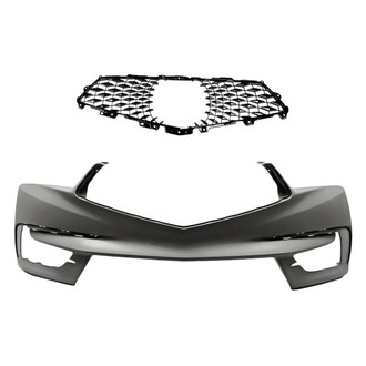 Replacement - 2-Piece (Front Bumper Cover, Grille) (Standard Line)