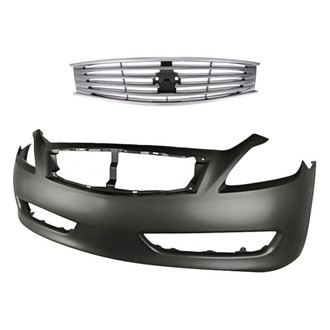 Replacement - 2-Piece (Front Bumper Cover, Grille) (Standard Line)