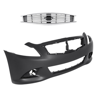 Replacement - 2-Piece (Front Bumper Cover, Grille) (Standard Line)