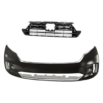Replacement - 2-Piece (Front Bumper Cover, Grille) (CAPA Certified)