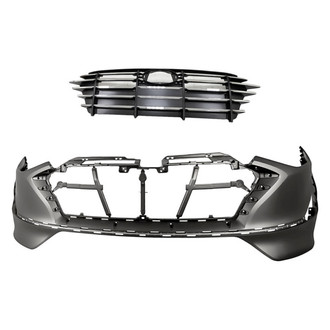 Replacement - 2-Piece (Front Bumper Cover, Grille) (CAPA Certified)