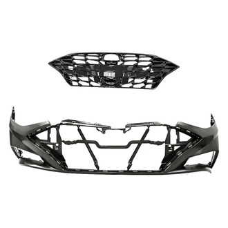Replacement - 2-Piece (Front Bumper Cover, Grille) (CAPA Certified)