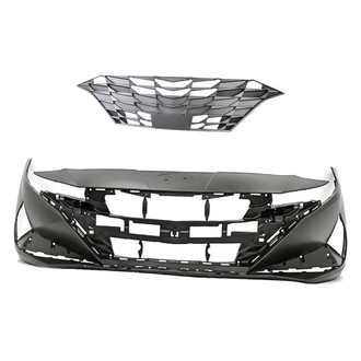 Replacement - 2-Piece (Front Bumper Cover, Grille) (CAPA Certified)