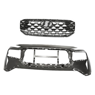 Replacement - 2-Piece (Front Bumper Cover, Grille) (CAPA Certified)