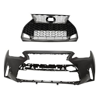 Replacement - 2-Piece (Front Bumper Cover, Grille)