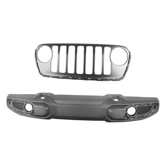 Replacement - 2-Piece (Front Bumper Cover, Grille) (CAPA Certified)