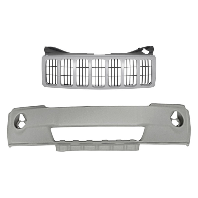 Autoelements Primed Front Bumper Cover For 2005-2007 Jeep Grand Cherokee – With Fog Light Holes 4 thumbnail image