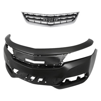 Replacement - 2-Piece (Front Bumper Cover, Grille)