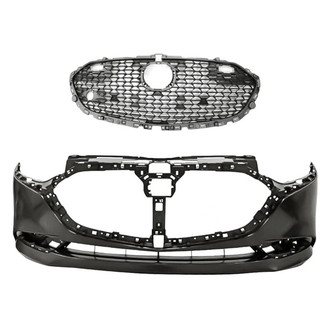 Replacement - 2-Piece (Front Bumper Cover, Grille) (Standard Line)