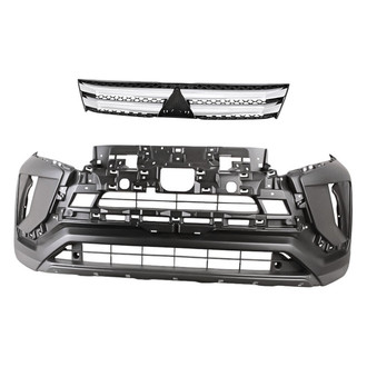 Replacement - 2-Piece (Front Bumper Cover, Grille) (Standard Line)