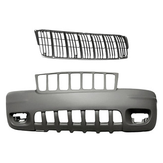 Replacement - 2-Piece (Front Bumper Cover, Grille) (CAPA Certified)