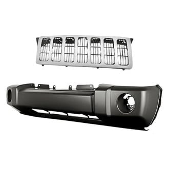 Replacement - 2-Piece (Front Bumper Cover, Grille)