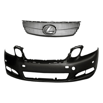 Replacement - 2-Piece (Front Bumper Cover, Grille) (CAPA Certified)