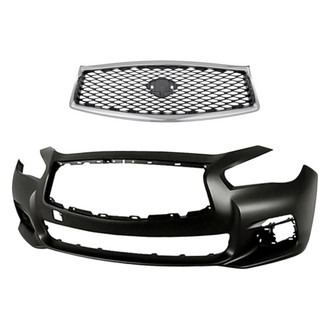 Replacement - 2-Piece (Front Bumper Cover, Grille) (Standard Line)