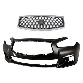 Replacement - 2-Piece (Front Bumper Cover, Grille) (Standard Line)