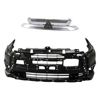 Replacement - 2-Piece (Front Bumper Cover, Grille)