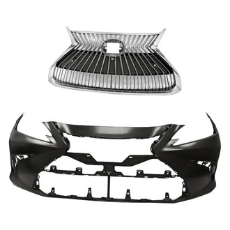 Replacement - 2-Piece (Front Bumper Cover, Grille) (CAPA Certified)