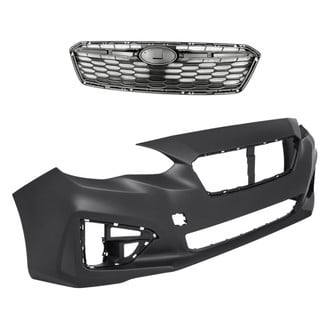 Replacement - 2-Piece (Front Bumper Cover, Grille)