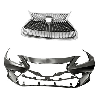 Replacement - 2-Piece (Front Bumper Cover, Grille) (CAPA Certified)