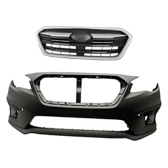Replacement - 2-Piece (Front Bumper Cover, Grille)