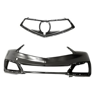 Replacement - 2-Piece (Front Bumper Cover, Grille) (CAPA Certified)