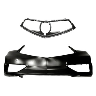 Replacement - 2-Piece (Front Bumper Cover, Grille) (CAPA Certified)