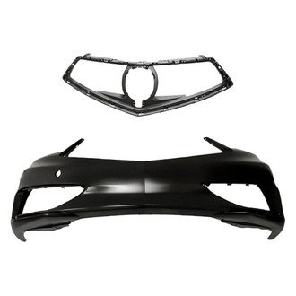 Replacement - 2-Piece (Front Bumper Cover, Grille) (CAPA Certified)