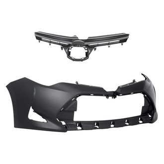 Replacement - 2-Piece (Front Bumper Cover, Grille) (CAPA Certified)