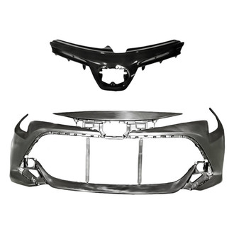 Replacement - 2-Piece (Front Bumper Cover, Grille) (CAPA Certified)
