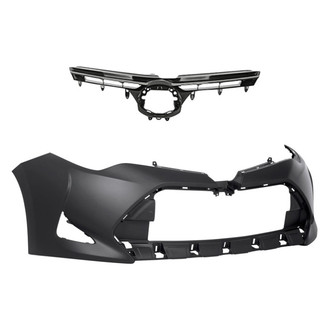 Replacement - 2-Piece (Front Bumper Cover, Grille) (CAPA Certified)