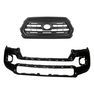 Replacement - 2-Piece (Front Bumper Cover, Grille) (CAPA Certified)