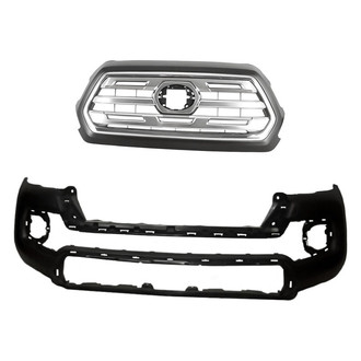 Replacement - 2-Piece (Front Bumper Cover, Grille) (CAPA Certified)