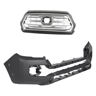Replacement - 2-Piece (Front Bumper Cover, Grille) (CAPA Certified)