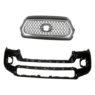 Replacement - 2-Piece (Front Bumper Cover, Grille) (CAPA Certified)