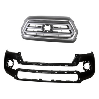 Replacement - 2-Piece (Front Bumper Cover, Grille) (CAPA Certified)